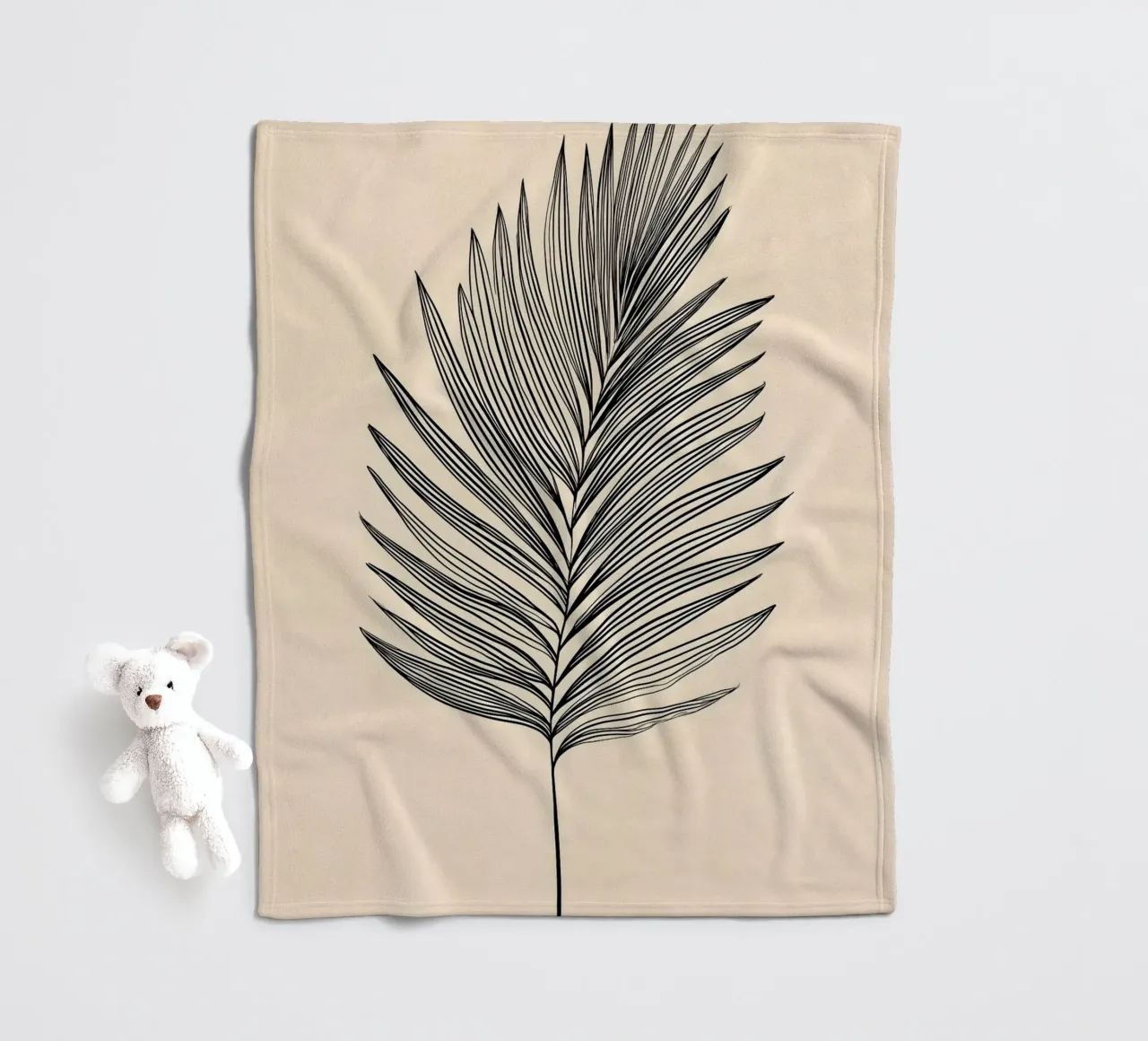 Palmwedel minimalista coperta in pile da Studio Verde