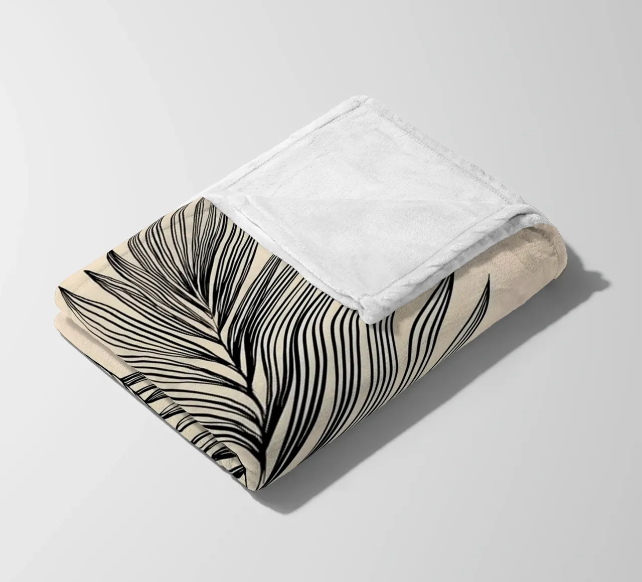 Palmwedel minimalista coperta in pile da Studio Verde