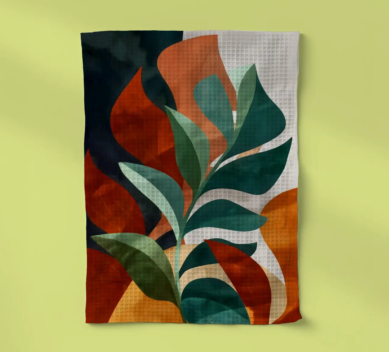 Monstera art tea towel by Studio Verde