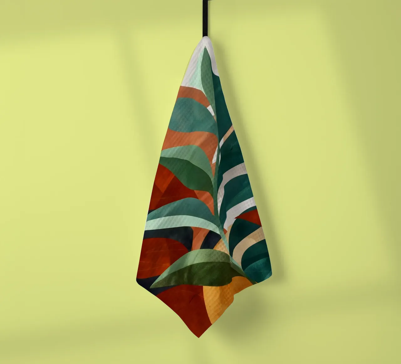 Monstera art tea towel by Studio Verde