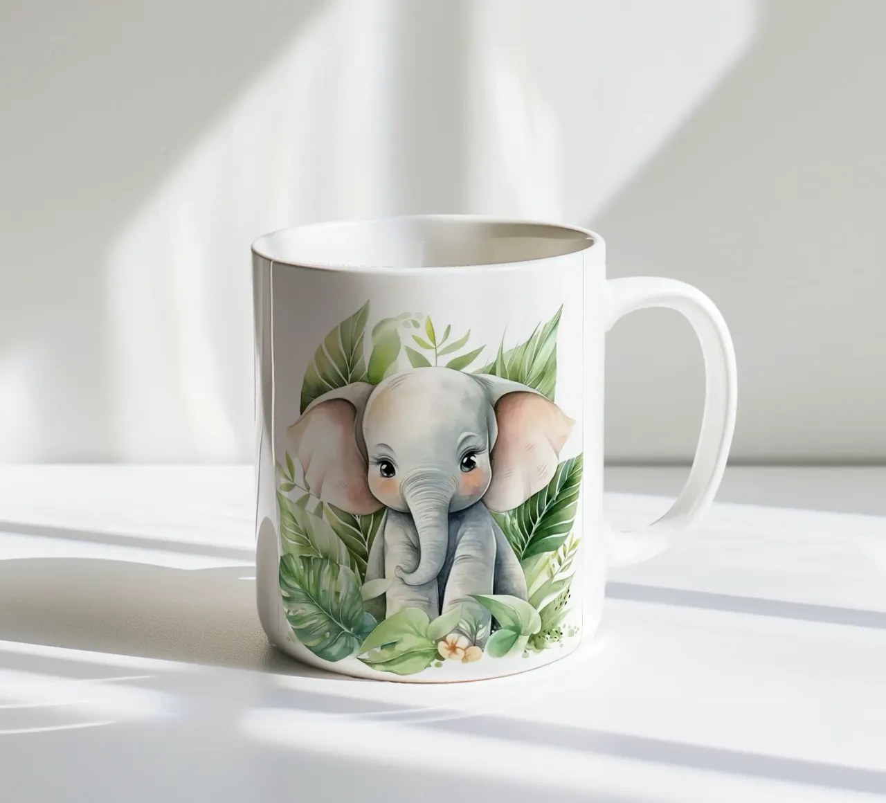 Jungle Baby Elephant tazza in ceramica da vintageshop