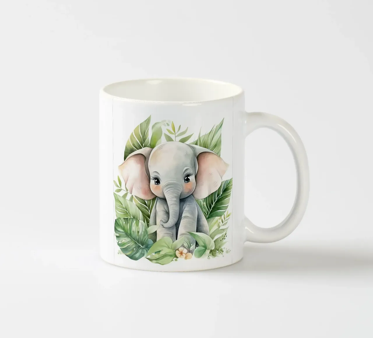Jungle Baby Elephant tazza in ceramica da vintageshop