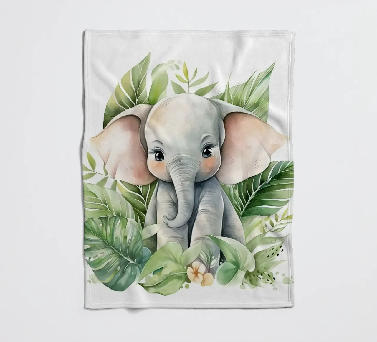Jungle Baby Elephant coperta in pile da vintageshop