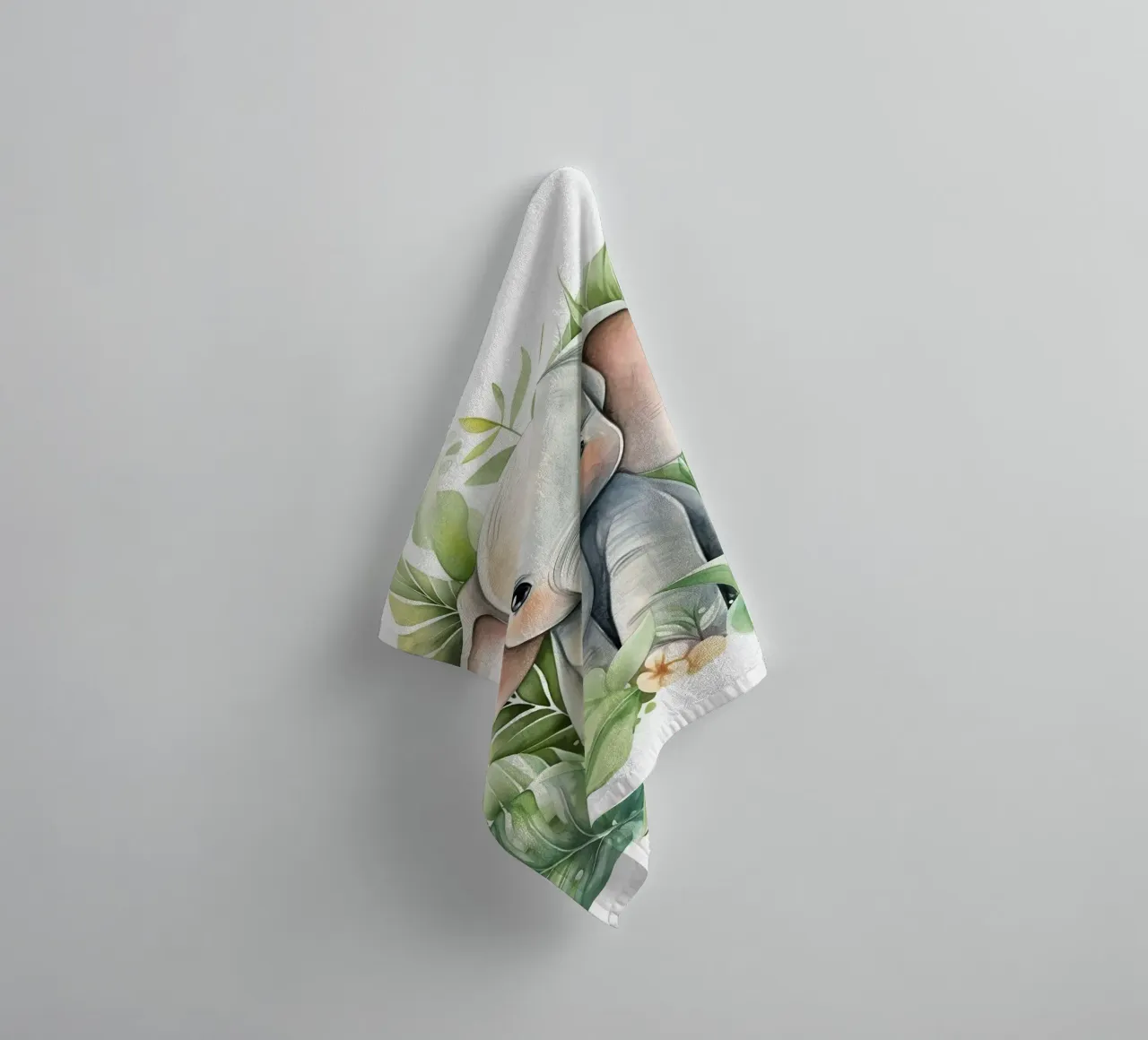 Jungle Baby Elephant asciugamano da bagno da vintageshop