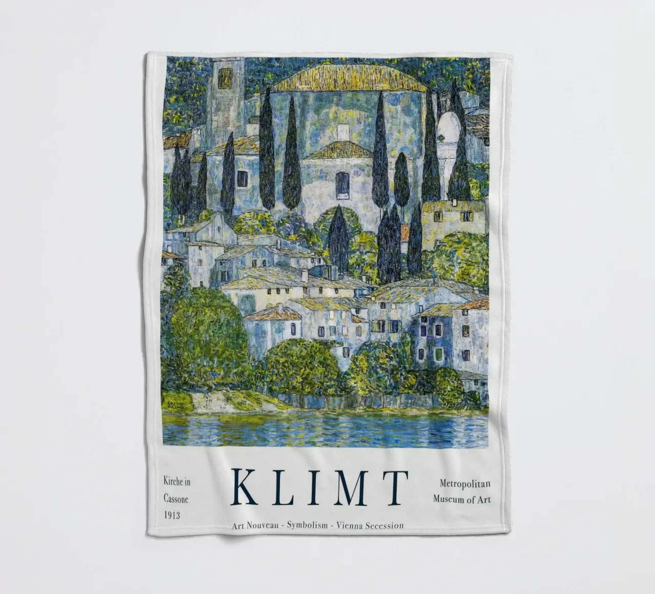 Chiesa di Gustav Klimt a Cassone 1913 coperta in pile da Lile Shop