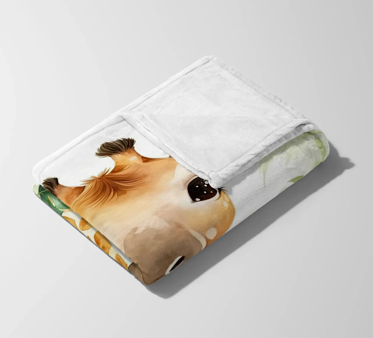 Gentle Jungle Giraffe fleece blanket by vintageshop