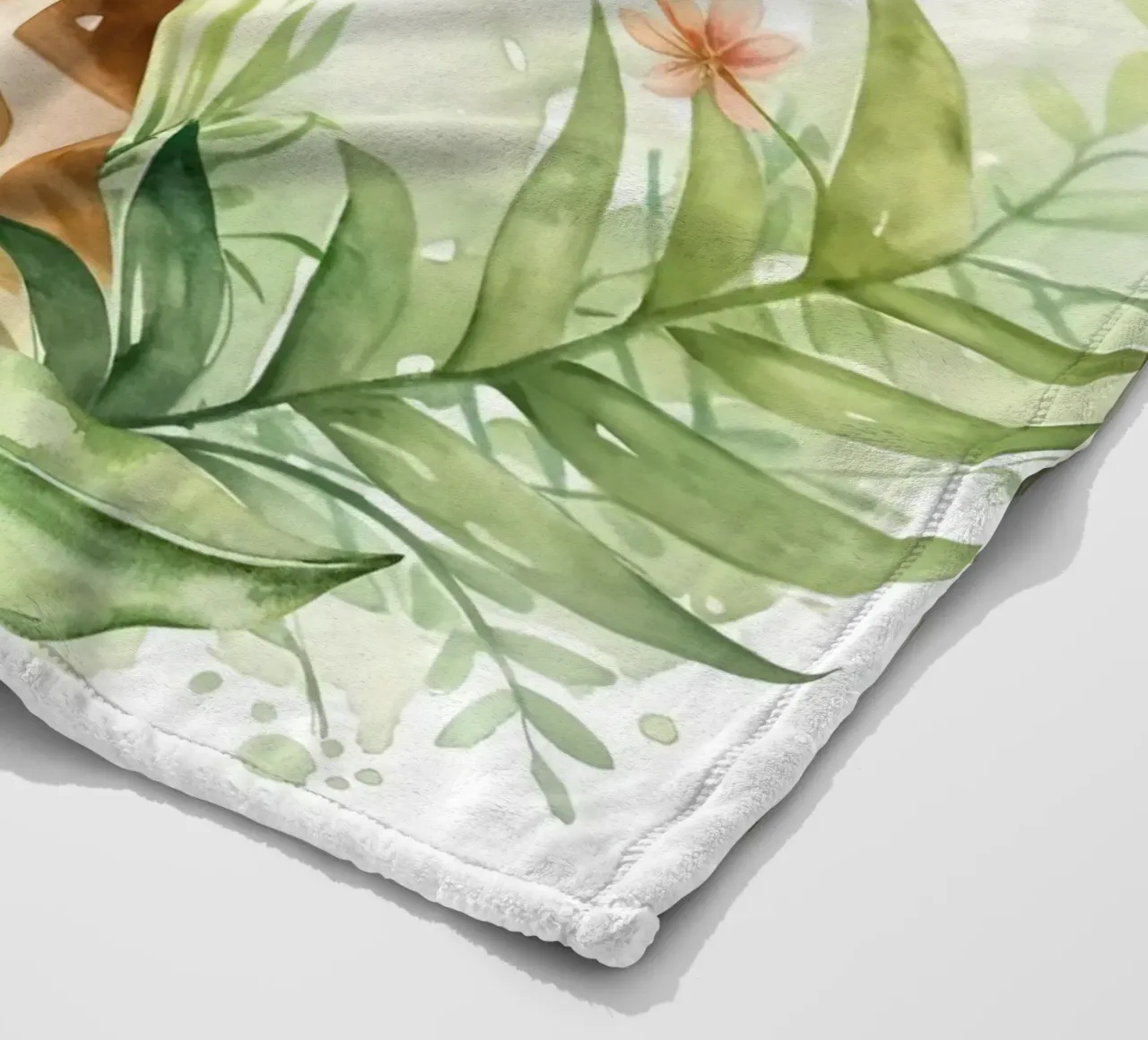 Gentle Jungle Giraffe fleece blanket by vintageshop