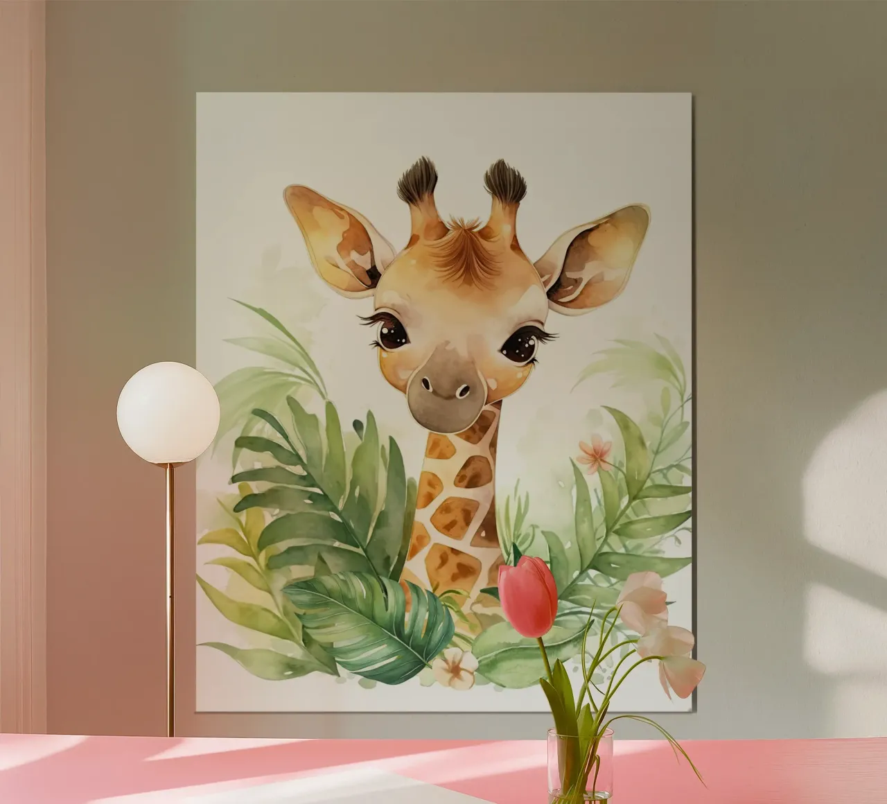Gentle Jungle Giraffe poster by vintageshop
