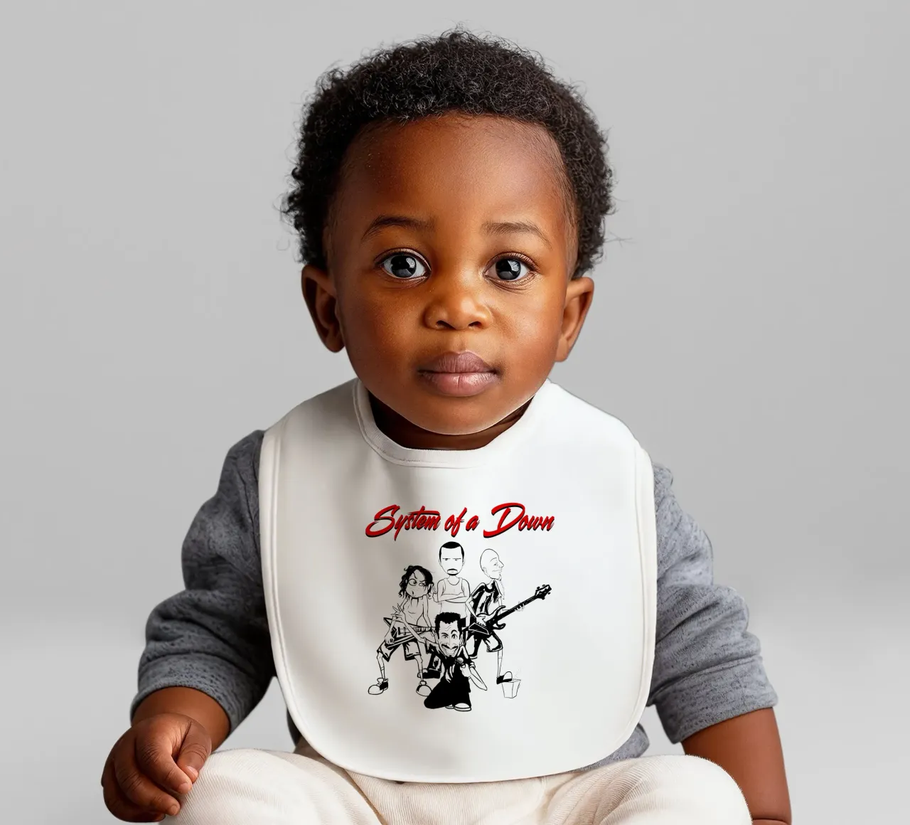 Il cartone animato di System of a Down T-SHIRT bavaglino da ninetyfourdesign_