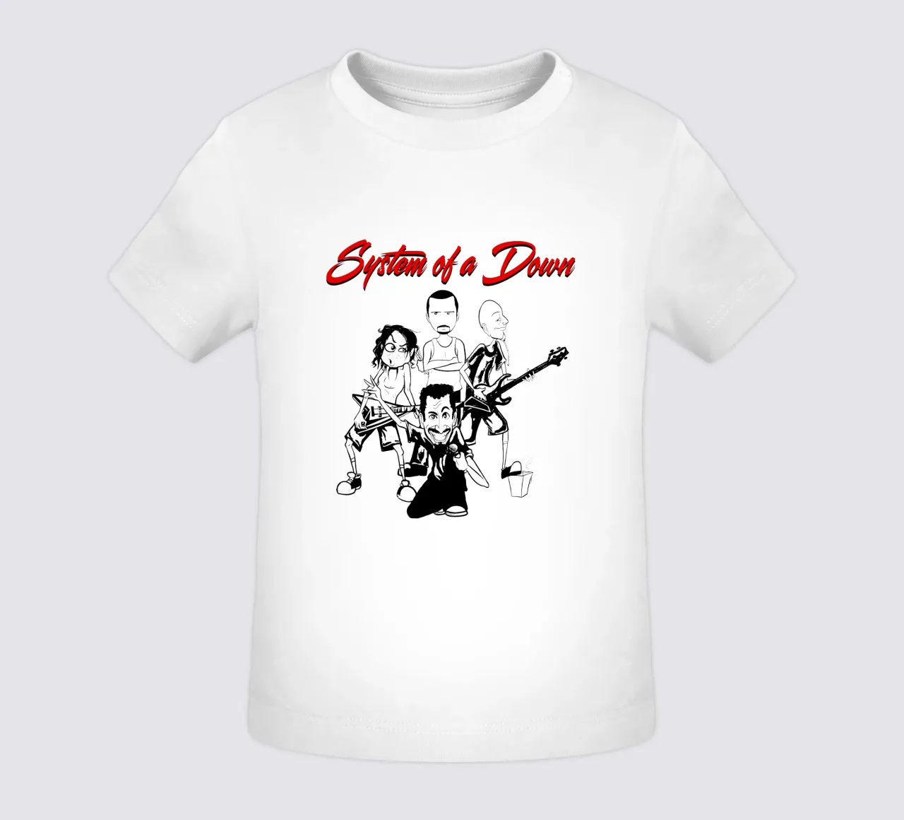 Il cartone animato di System of a Down T-SHIRT maglietta neonato da ninetyfourdesign_