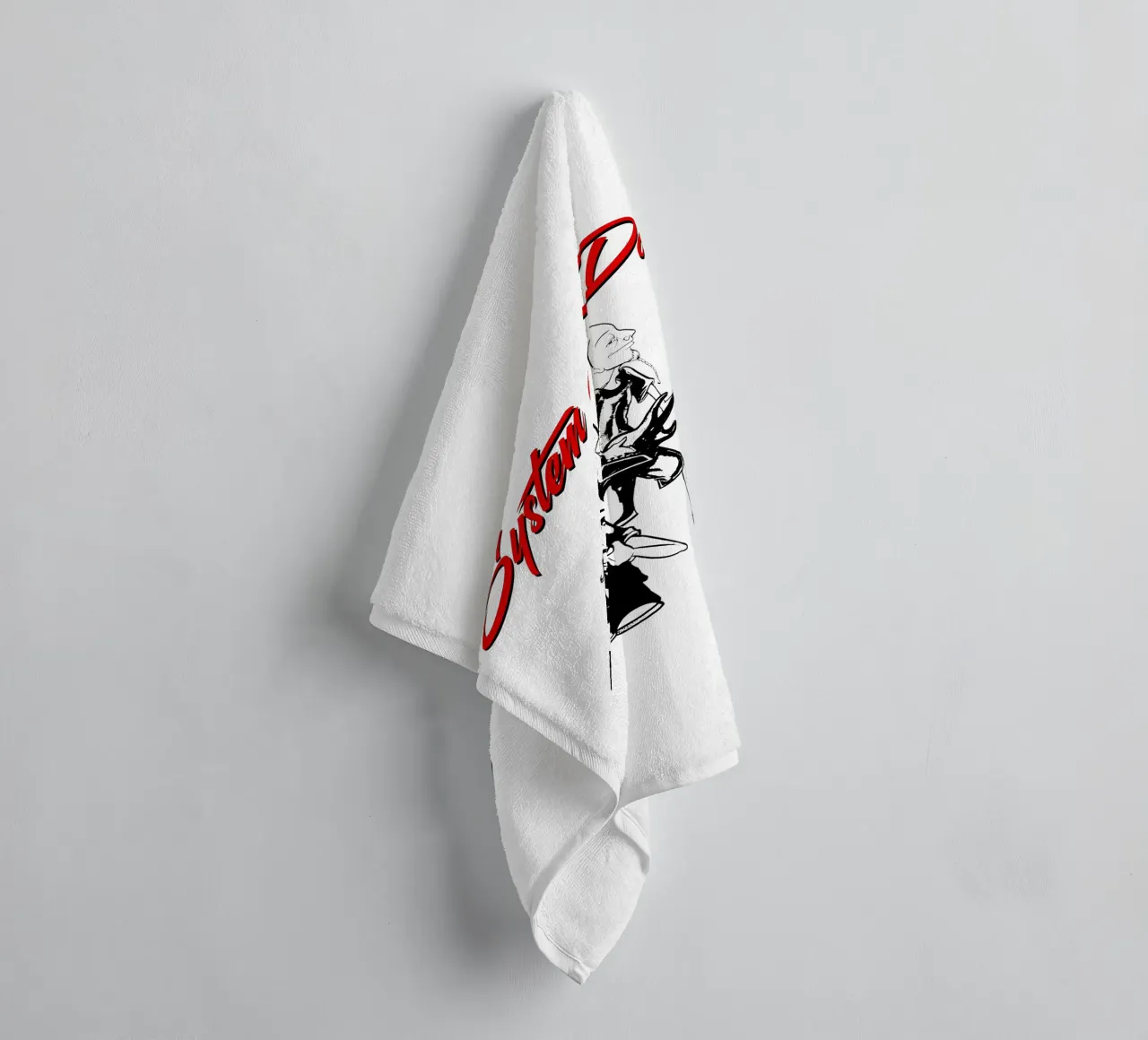Il cartone animato di System of a Down T-SHIRT asciugamano da bagno da ninetyfourdesign_