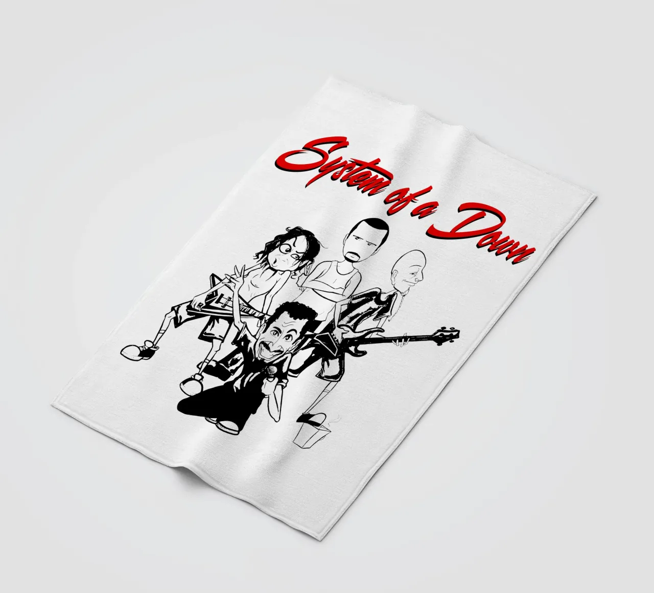 Il cartone animato di System of a Down T-SHIRT coperta in pile da ninetyfourdesign_