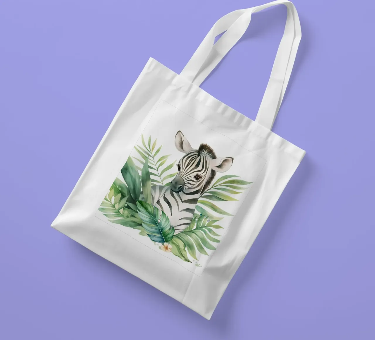 Shy Zebra in the Greens borsa in juta da vintageshop