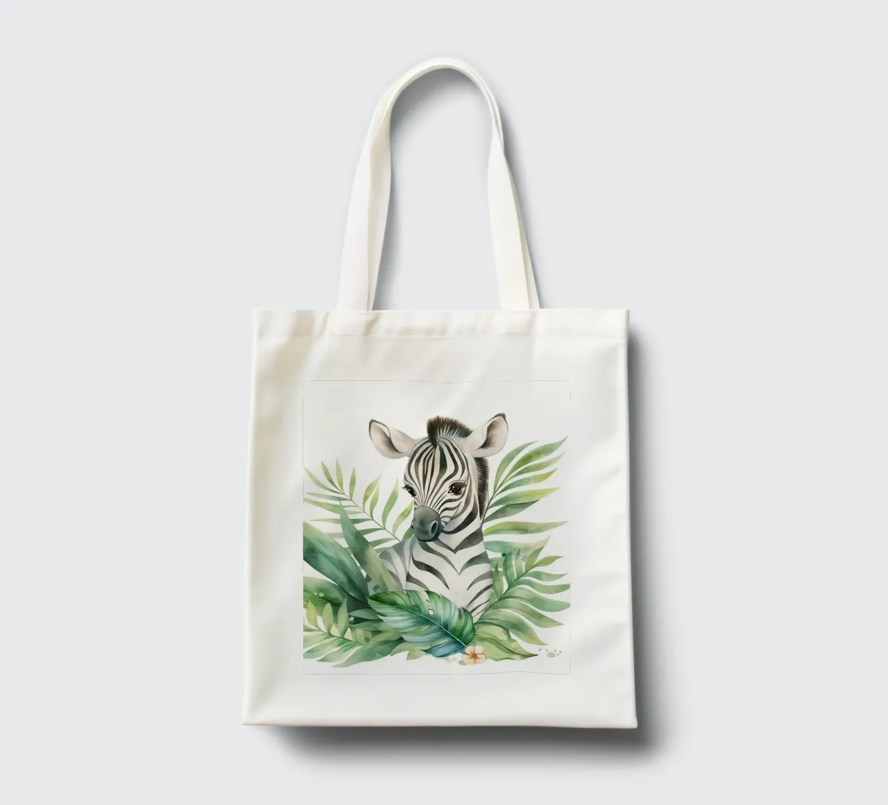 Shy Zebra in the Greens borsa in juta da vintageshop