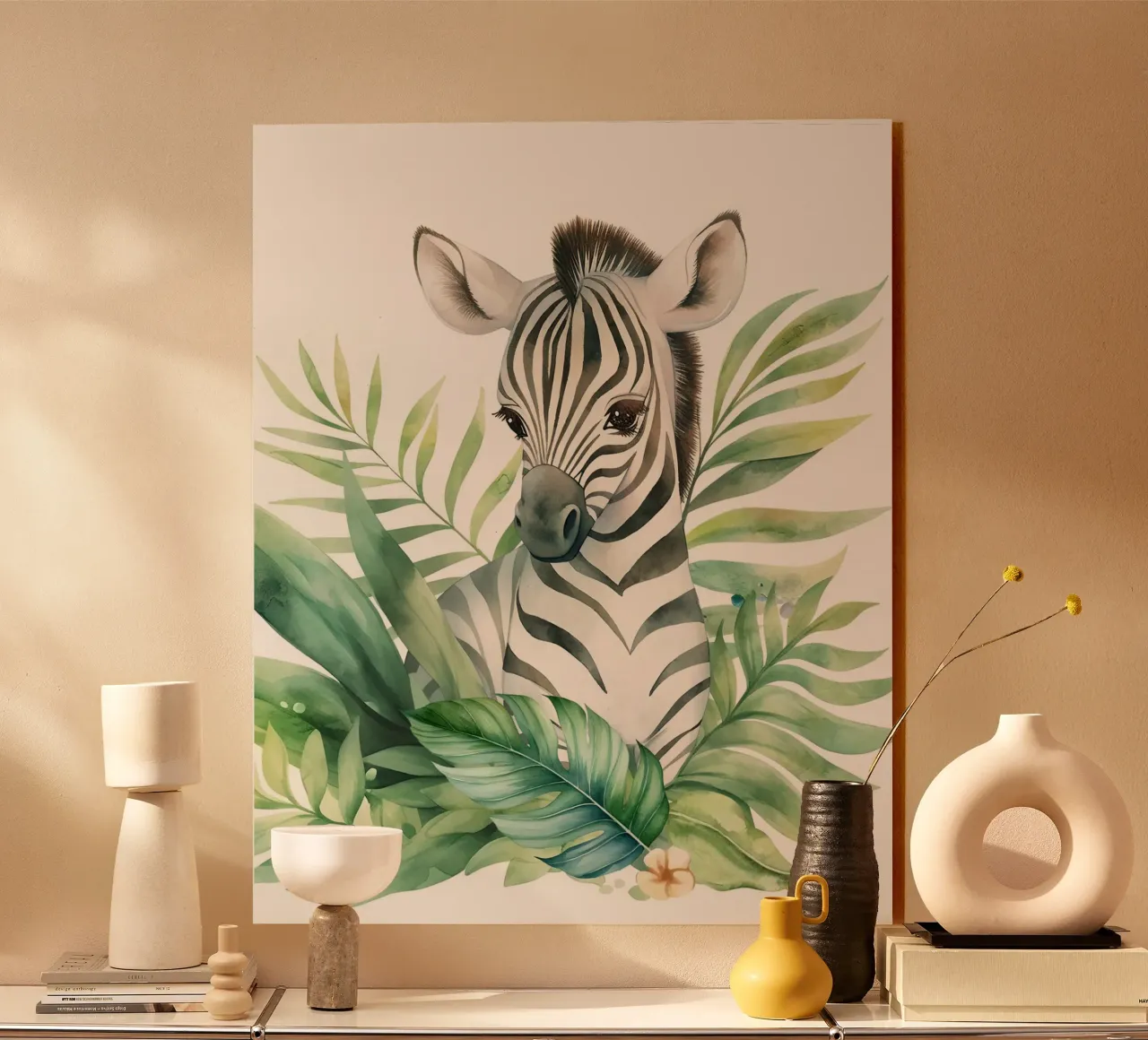 Shy Zebra in the Greens plexiglass da vintageshop