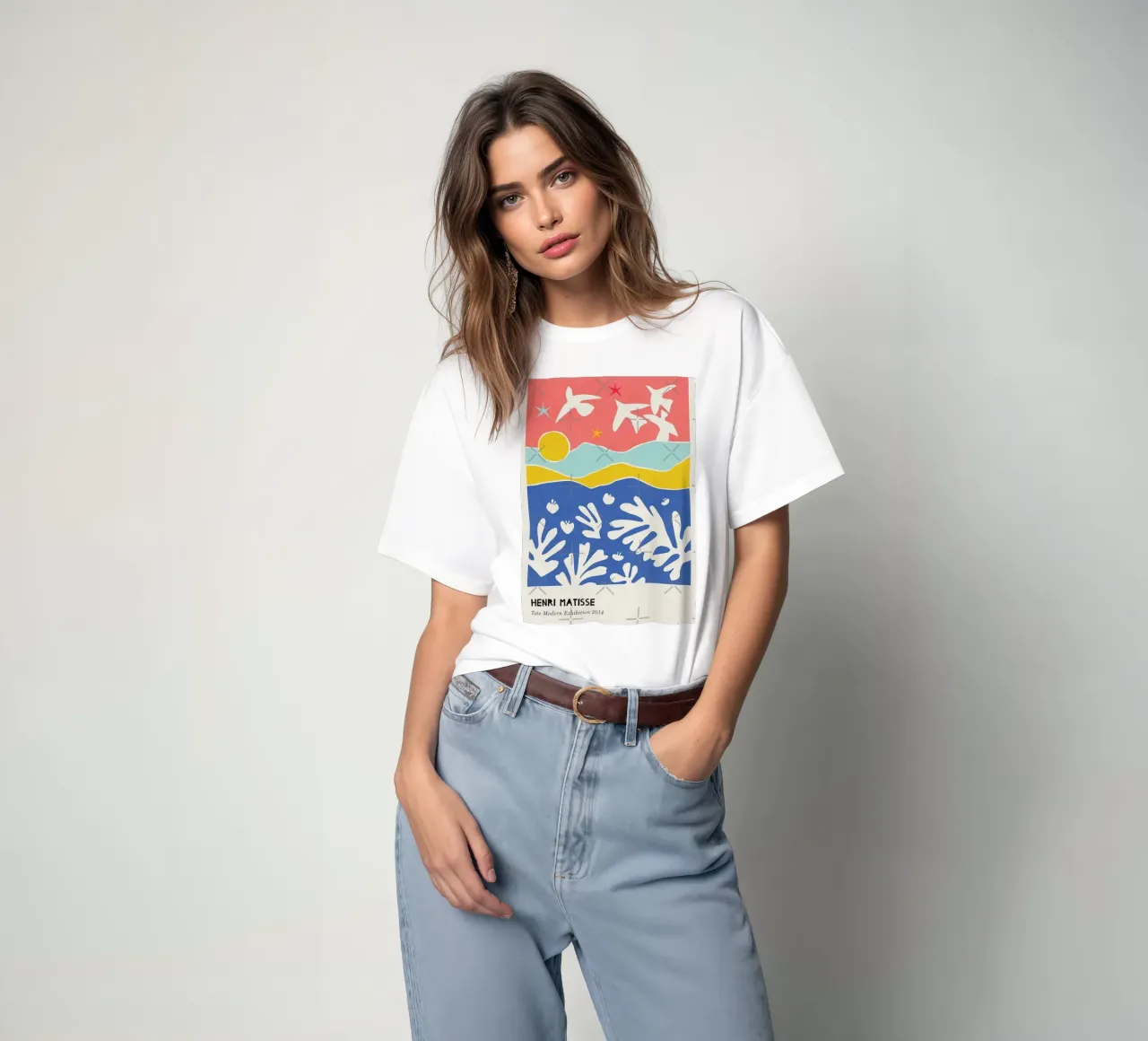 doves flying over the waves during the day t-shirt by sazkia art