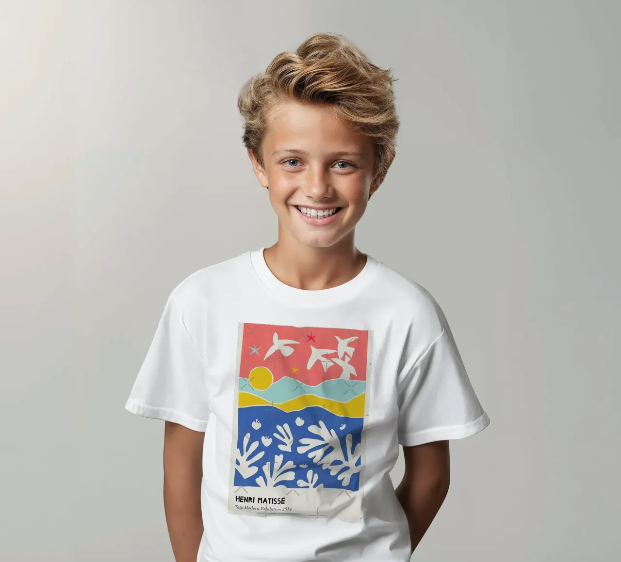 doves flying over the waves during the day kids t-shirt by sazkia art
