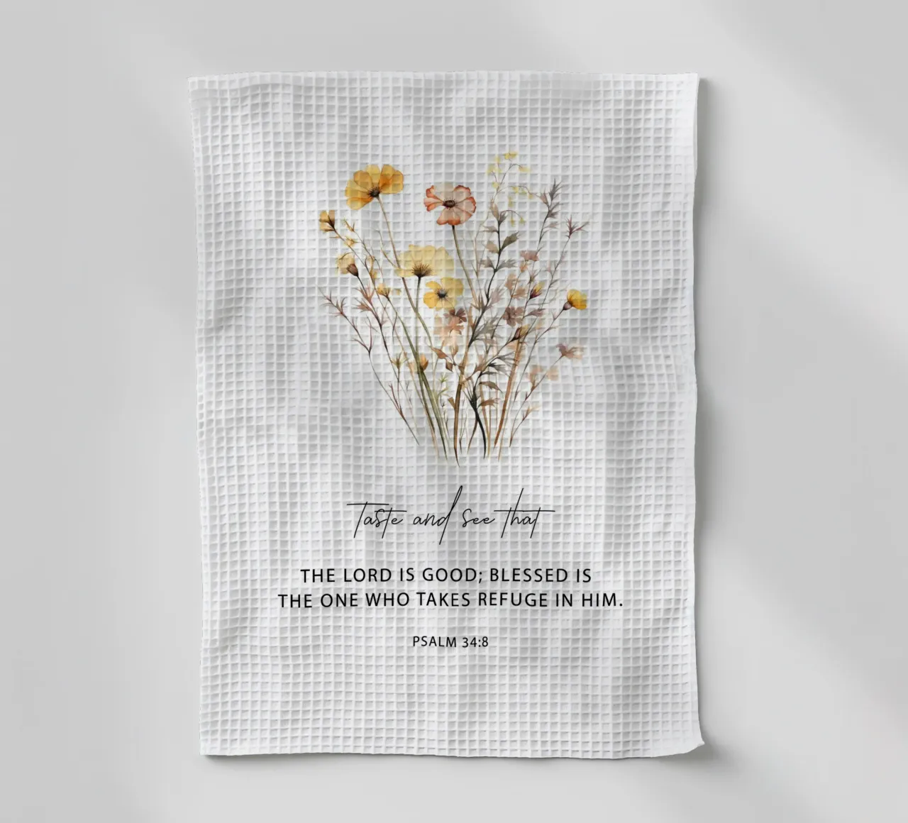 Taste and See Goodness tea towel by vintageshop