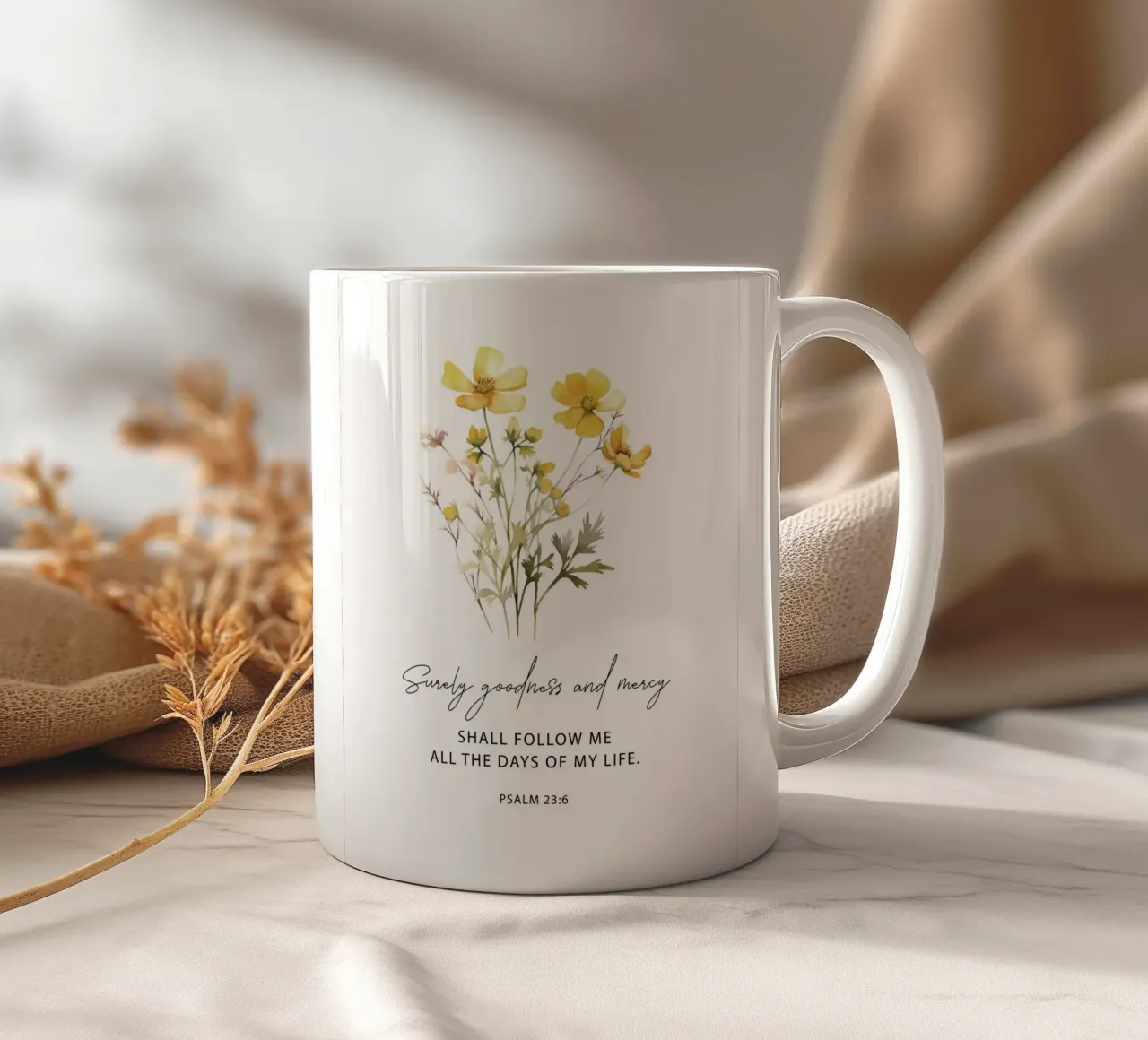 Goodness and Mercy Bloom tazza in ceramica da vintageshop