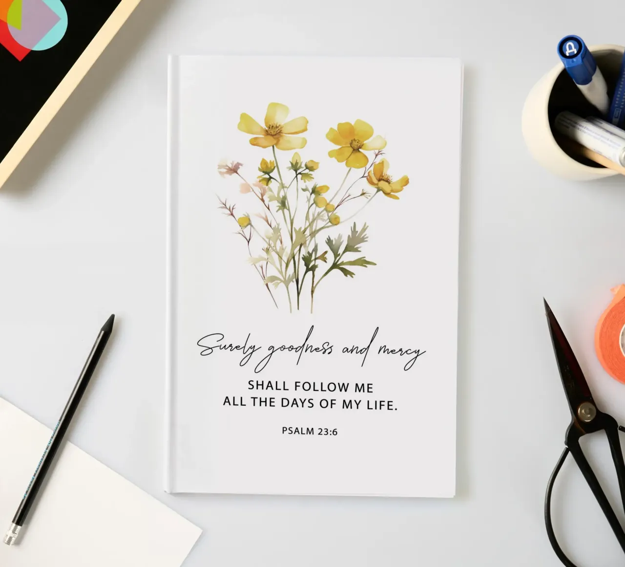 Goodness and Mercy Bloom notebook by vintageshop