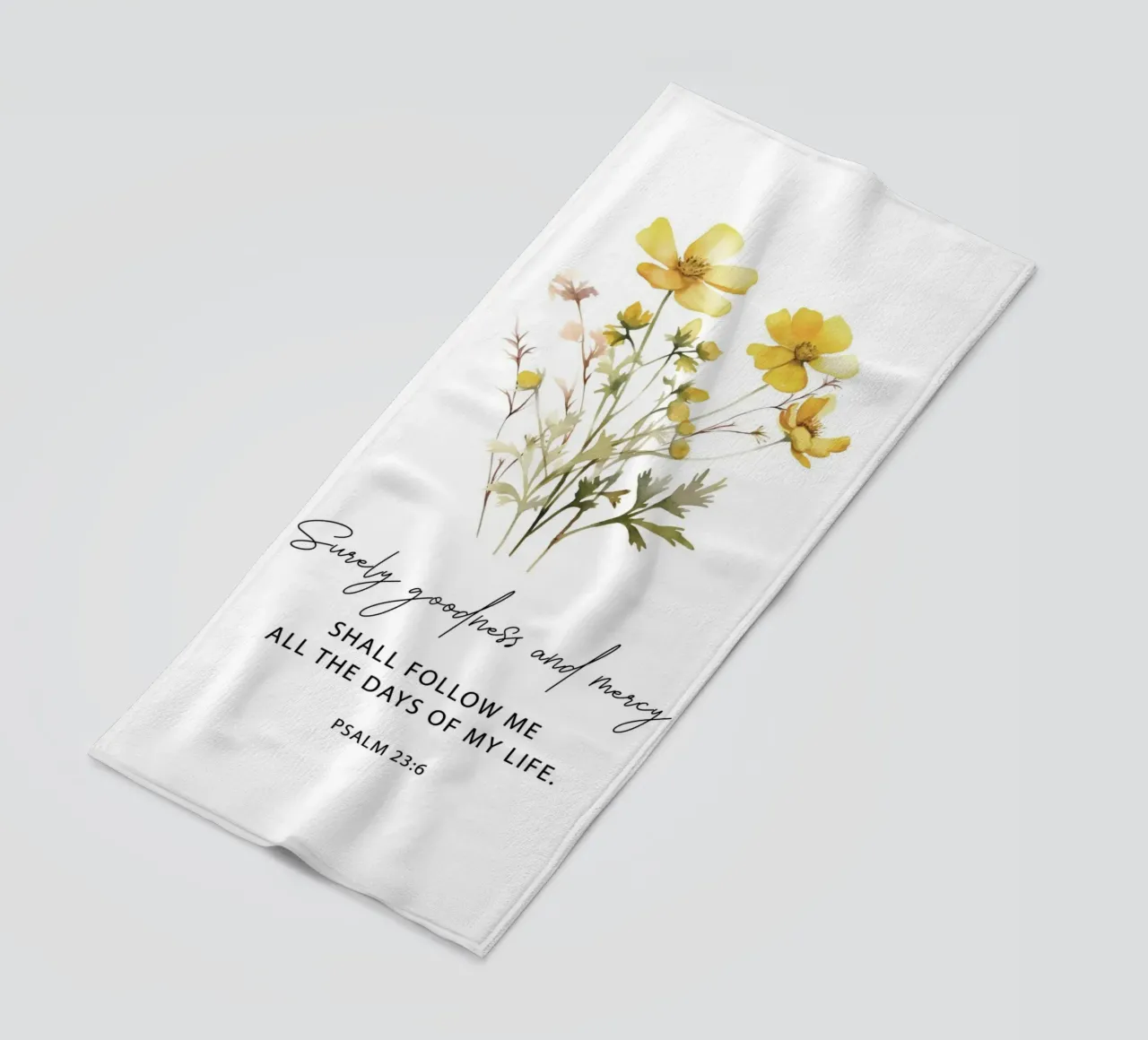 Goodness and Mercy Bloom beach towel by vintageshop