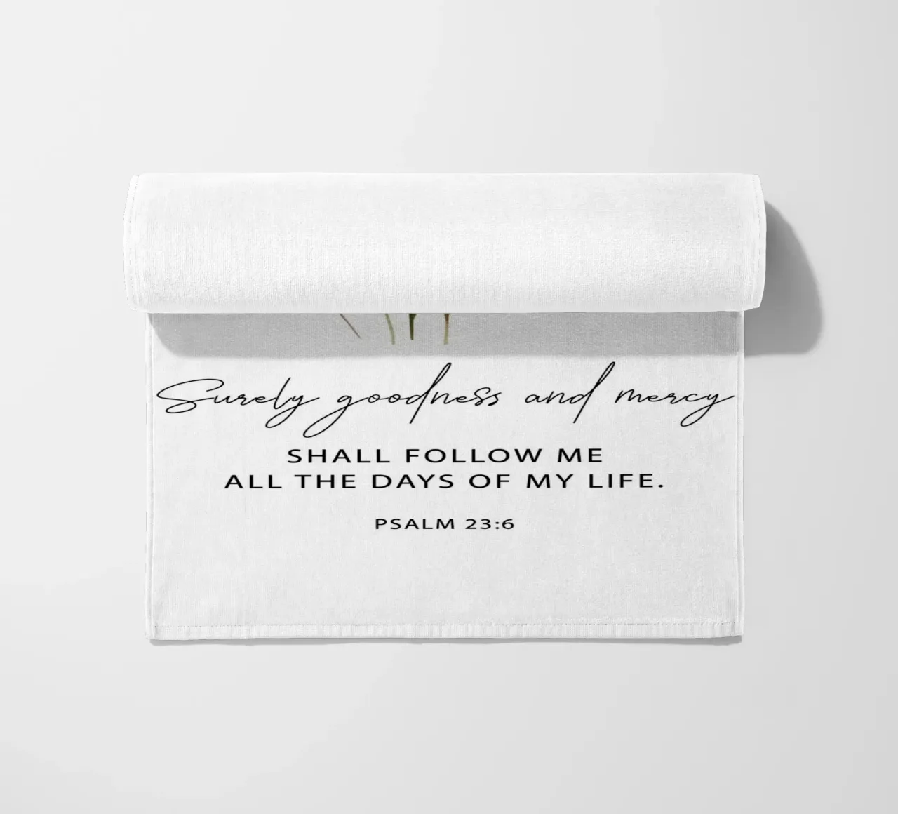 Goodness and Mercy Bloom beach towel by vintageshop