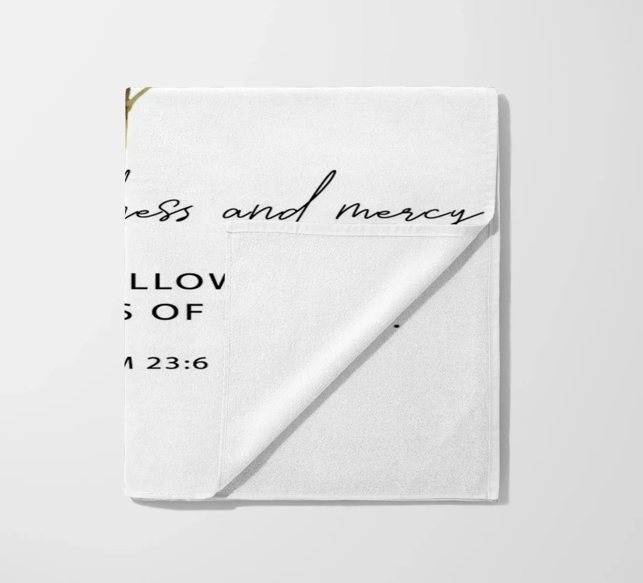 Goodness and Mercy Bloom beach towel by vintageshop