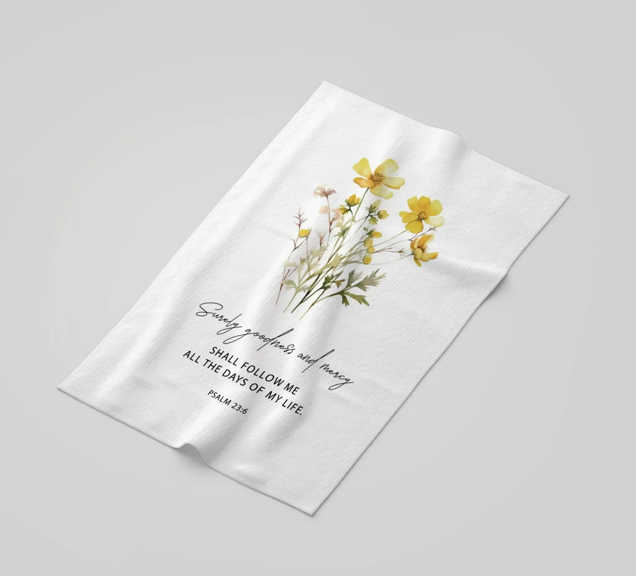 Goodness and Mercy Bloom beach towel by vintageshop