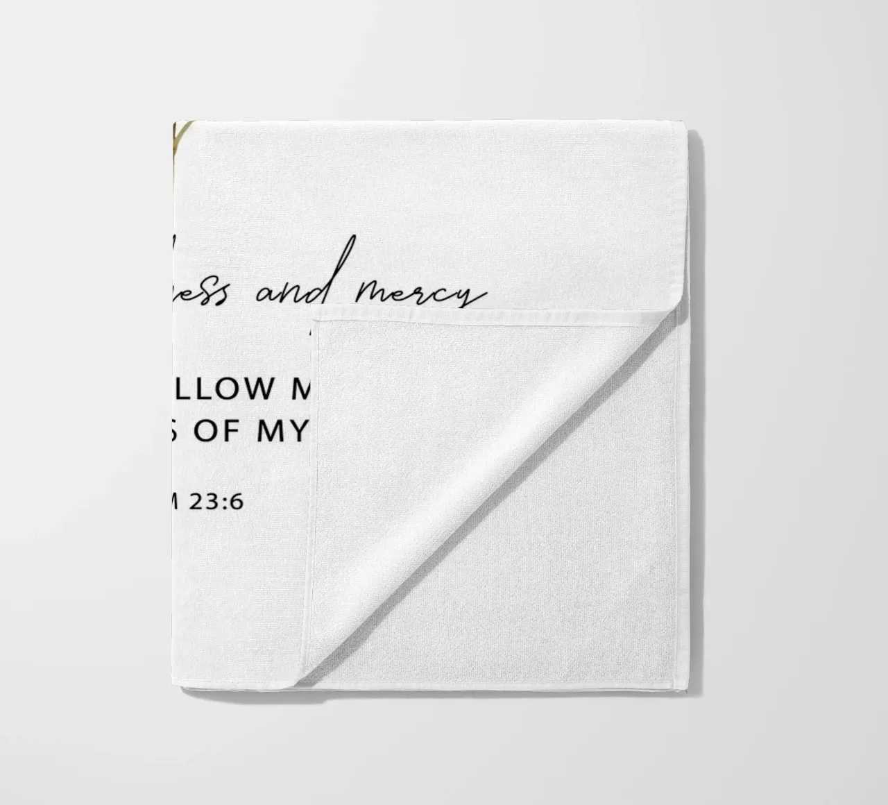 Goodness and Mercy Bloom beach towel by vintageshop