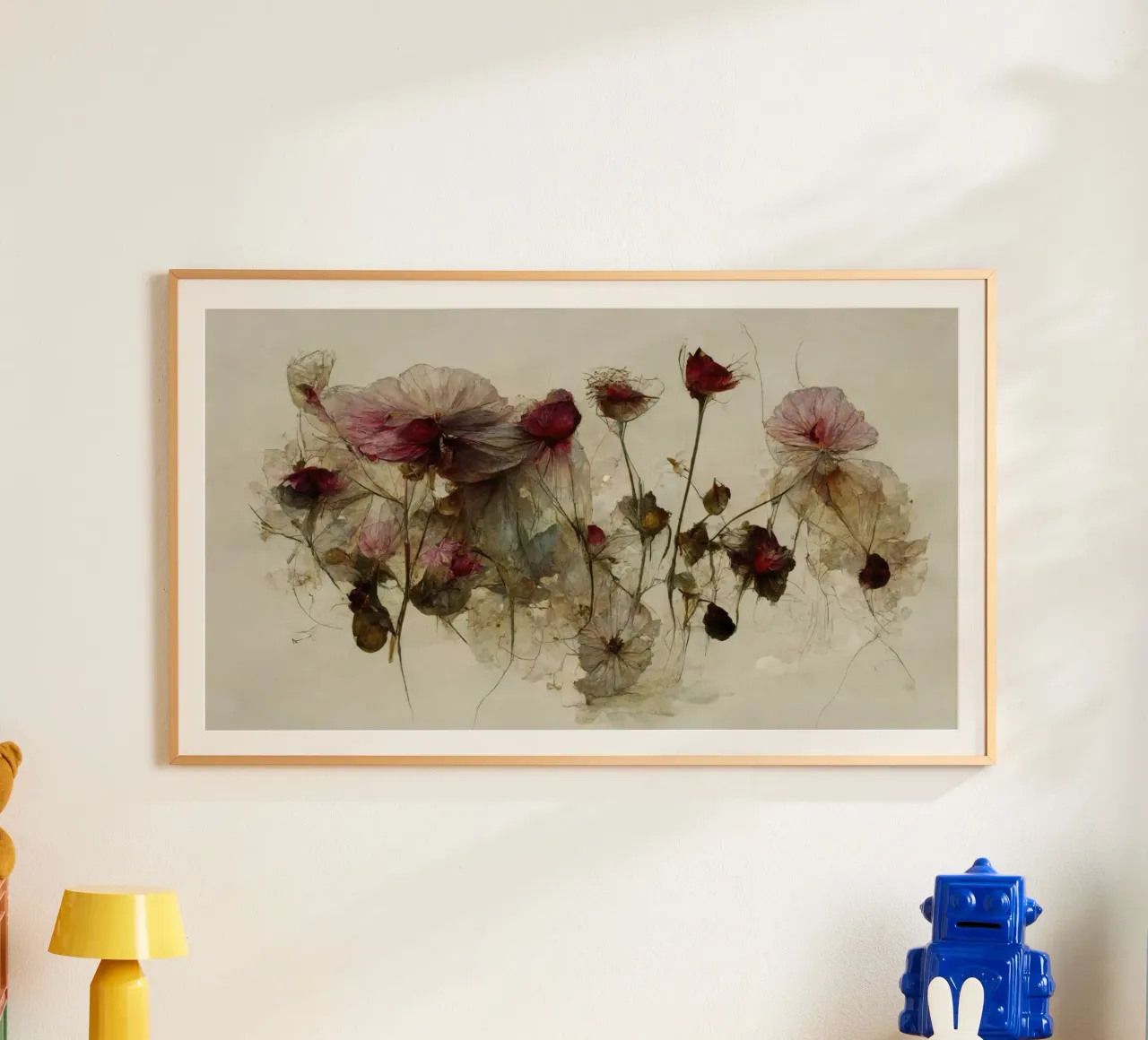 Dry Beauties No 11 poster con telaio in legno da treechild