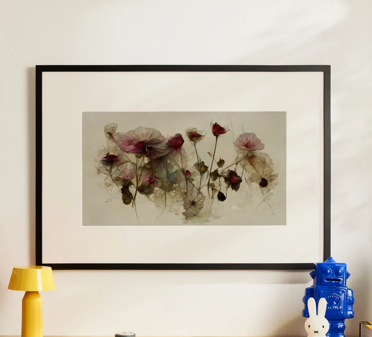 Dry Beauties No 11 poster con telaio in legno da treechild