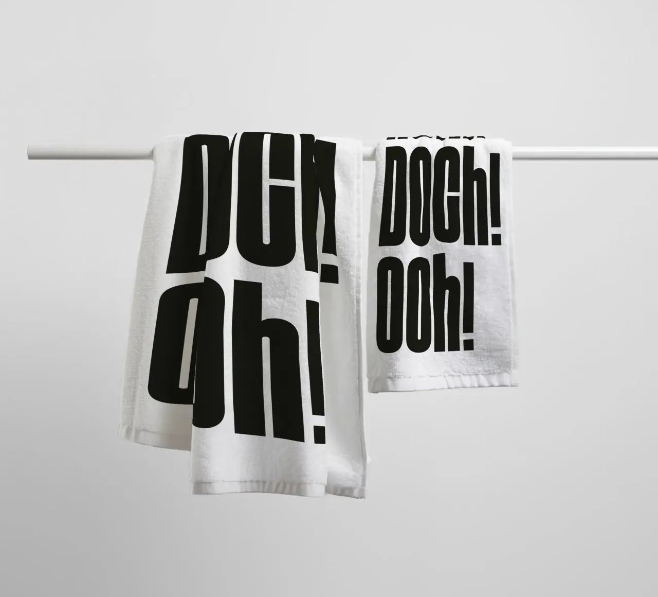 Nein Doch Ohh asciugamano da bagno da Flo Klein