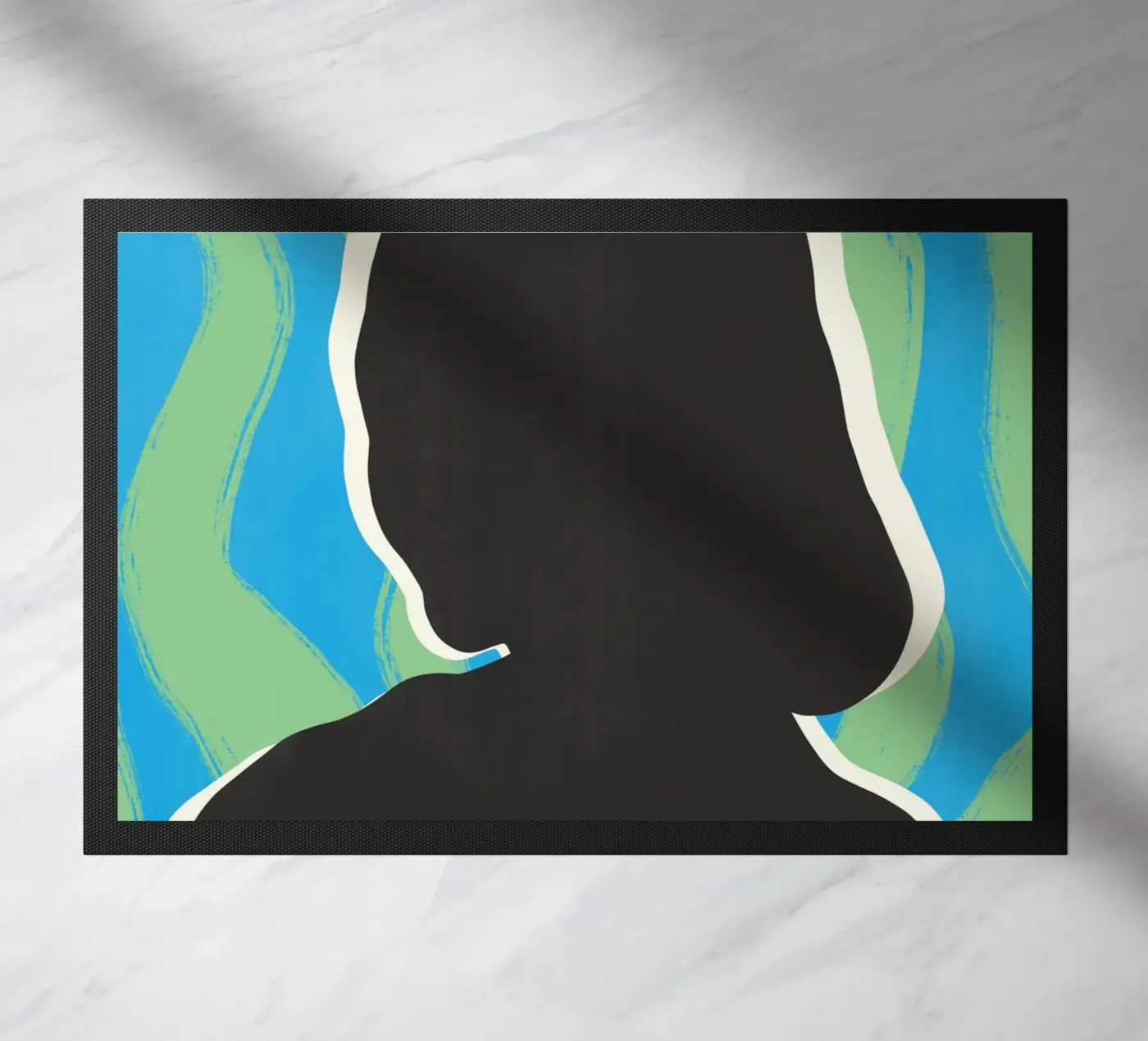 Black model 01 doormat by Little Dean