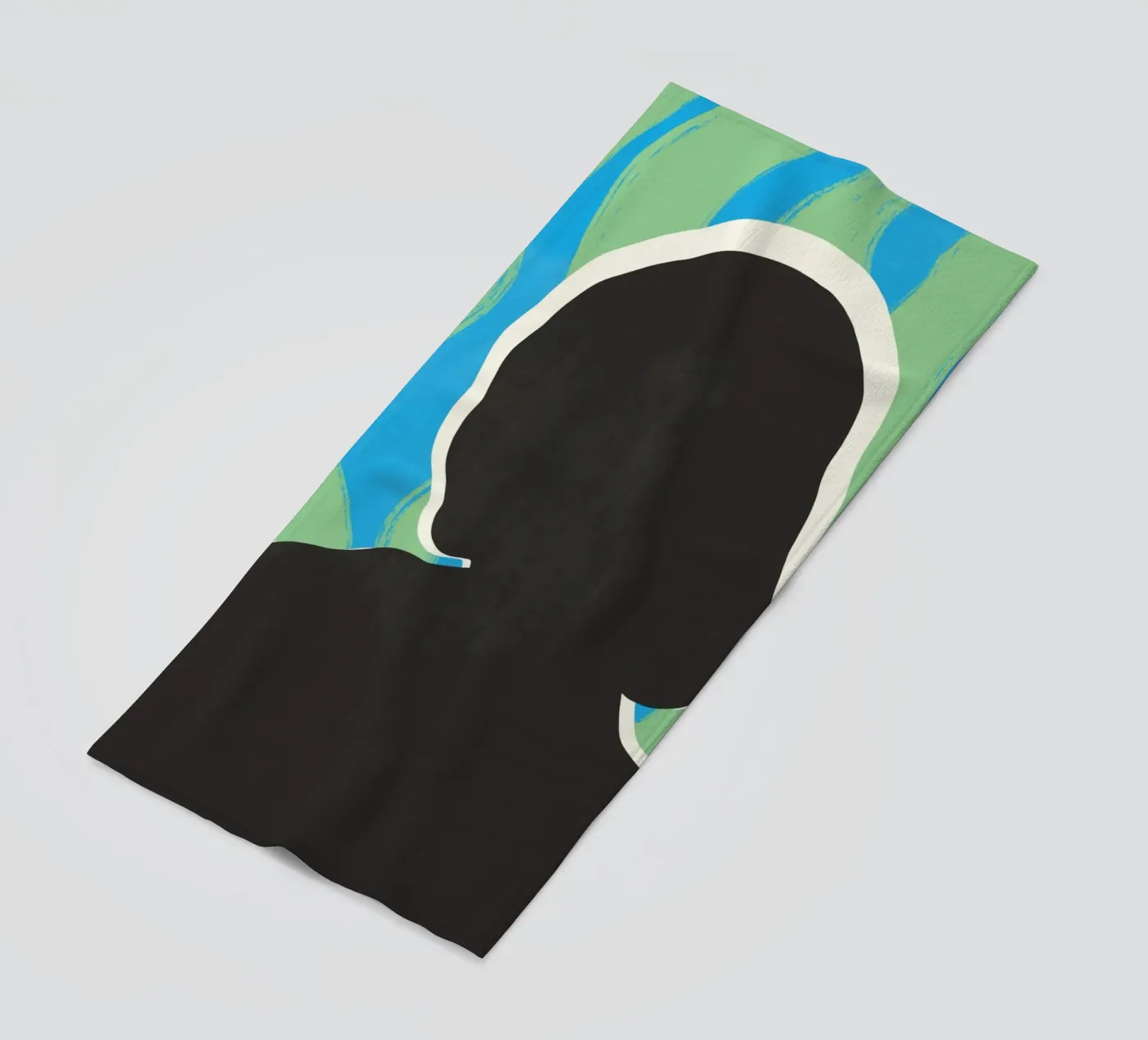 Modello nero 01 telo mare da Little Dean