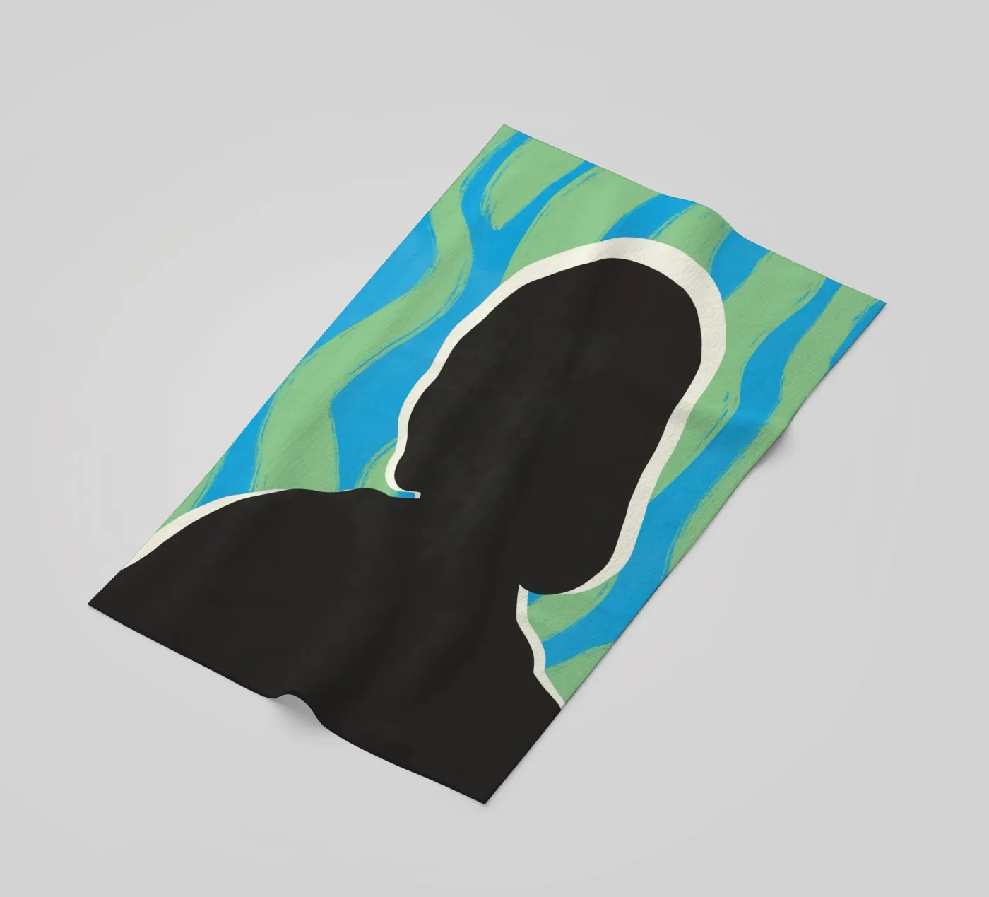 Modello nero 01 telo mare da Little Dean