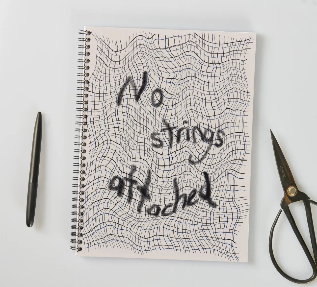 No strings attached spiral notebook by Little Dean