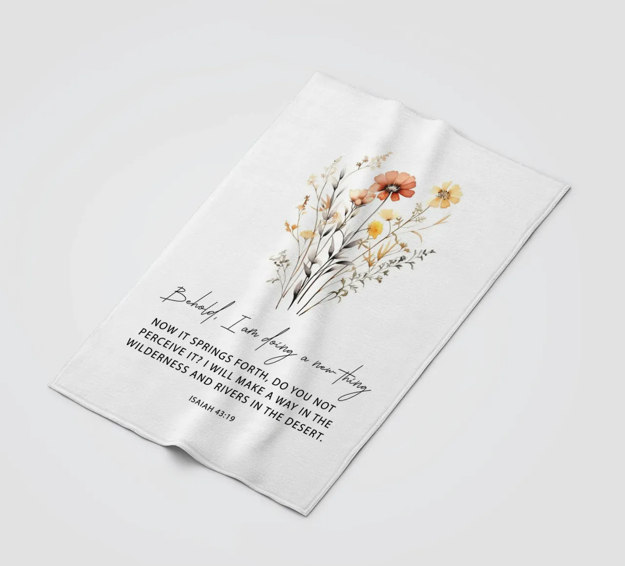 A New Thing Blooms fleece blanket by vintageshop