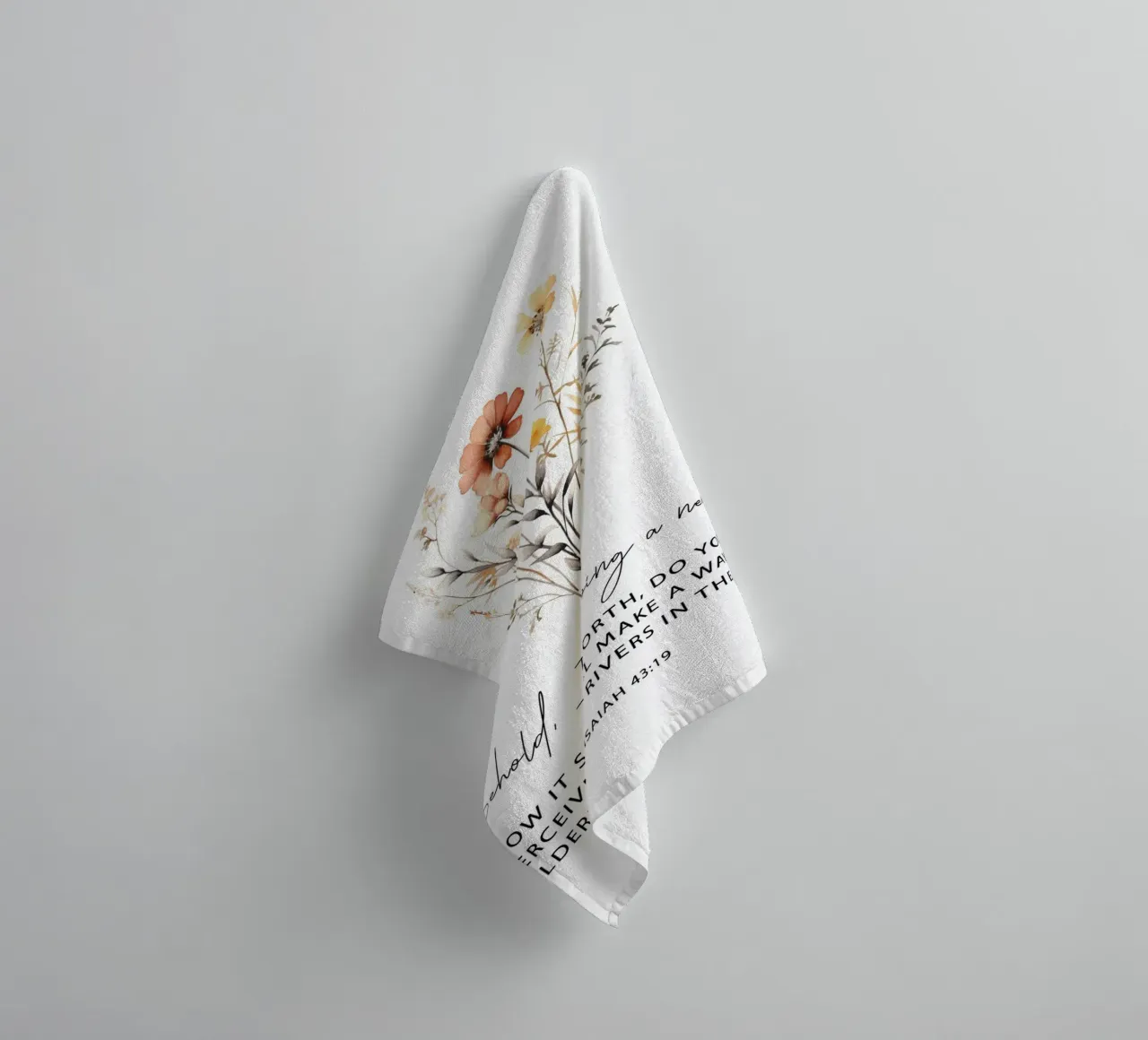 A New Thing Blooms towel by vintageshop