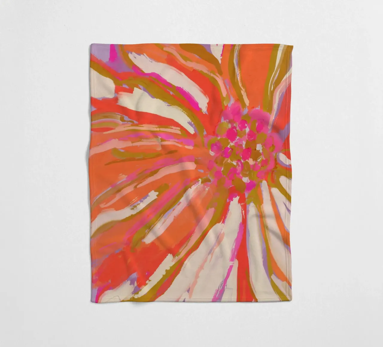 Abstract Flower Detail coperta in pile da treechild