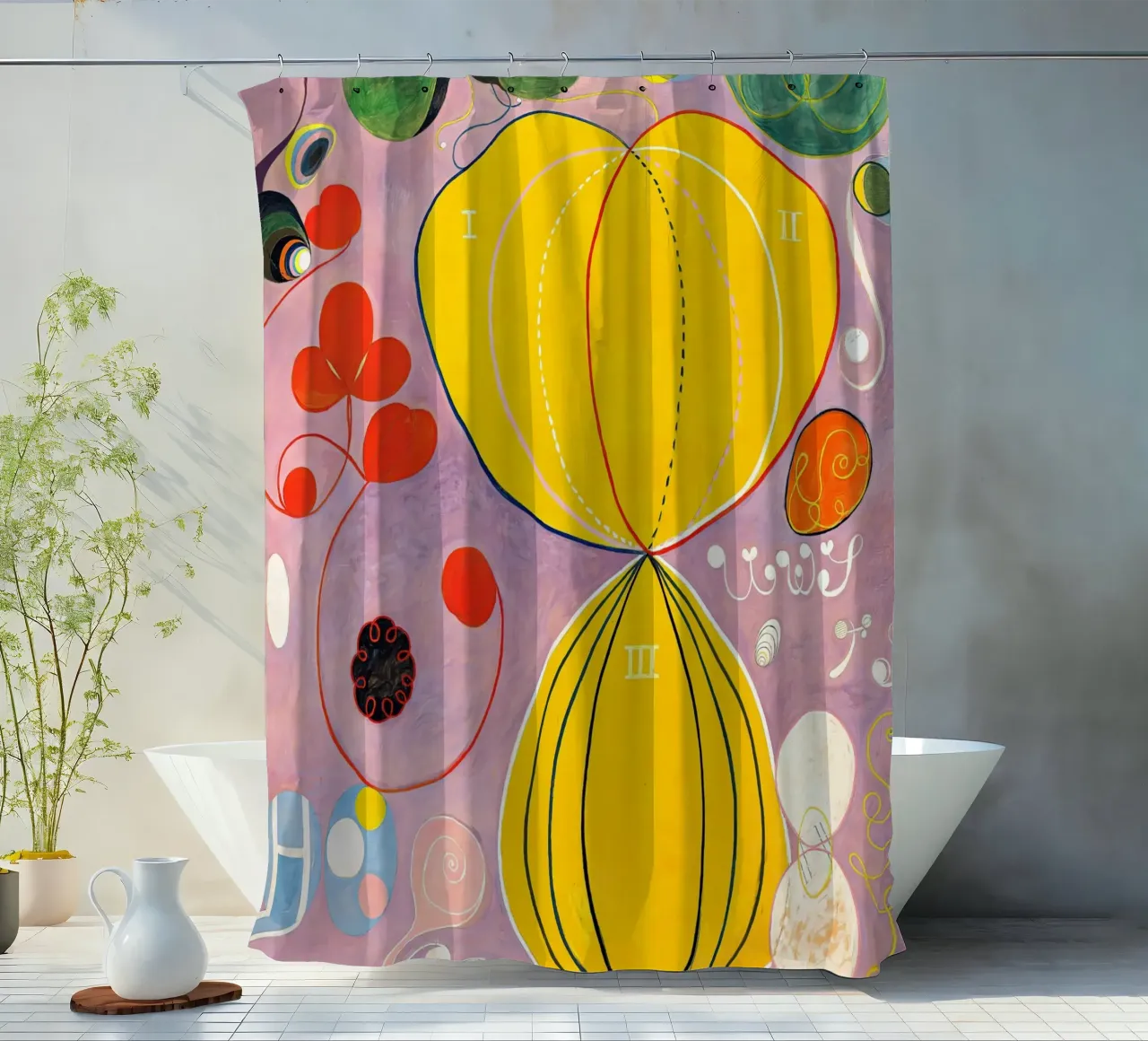 Hilma af Klint Les dix plus grands, n° 7 Groupe d'âge IV rideau de douche de Lile Shop