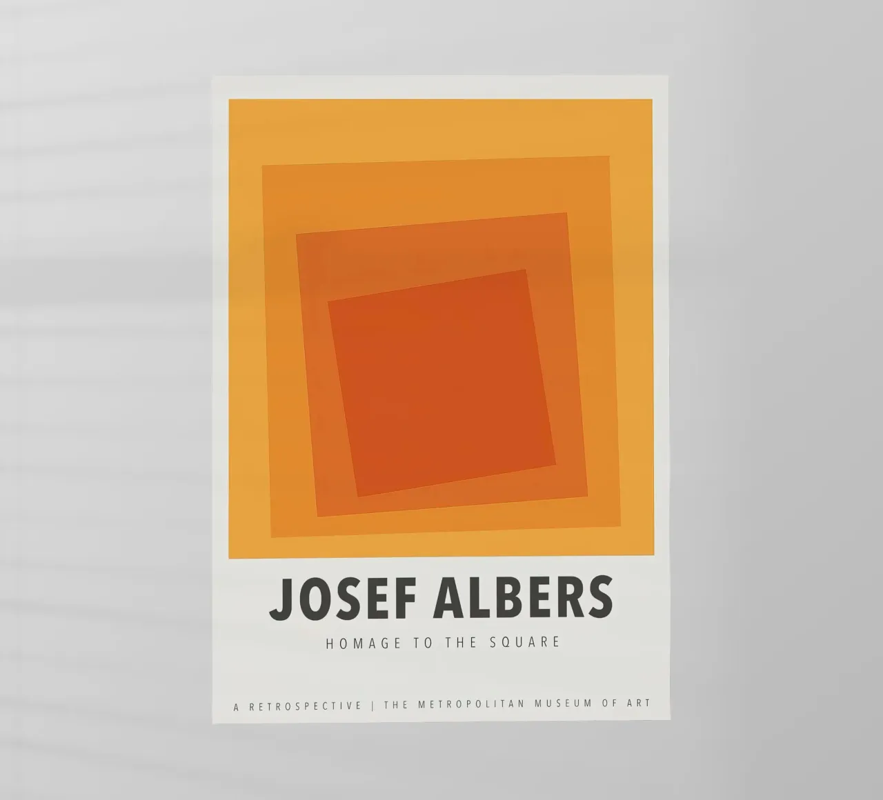 Mostra sulle piazze di Josef Albers pellicola backlit da Lile Shop
