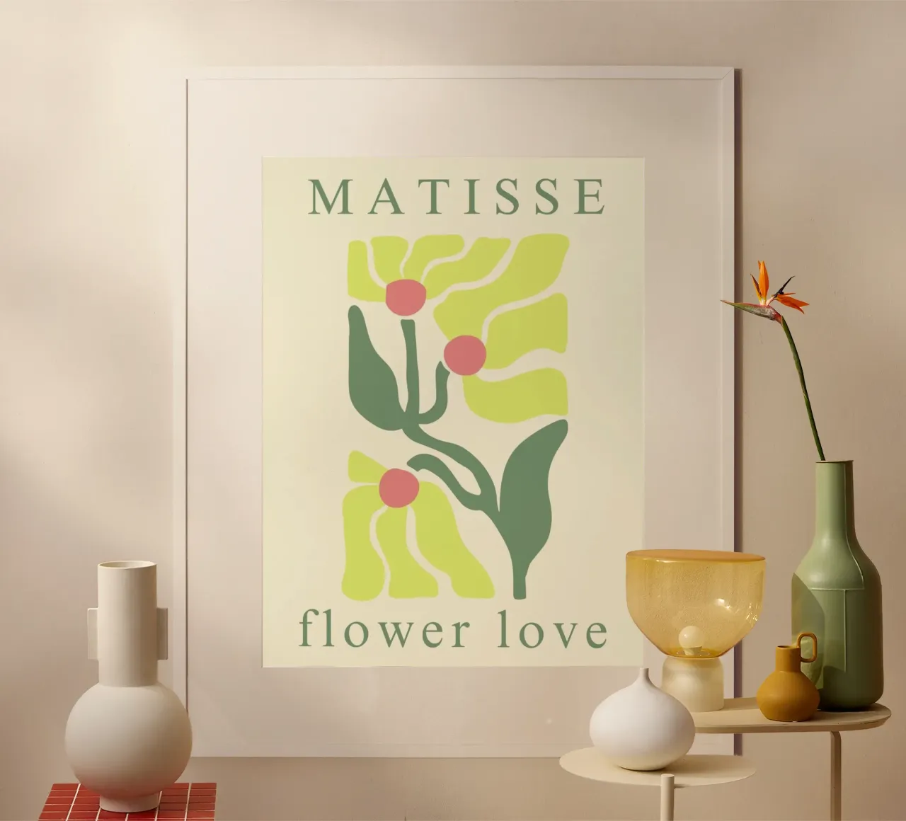 foglie verdi pendenti poster da sazkia art