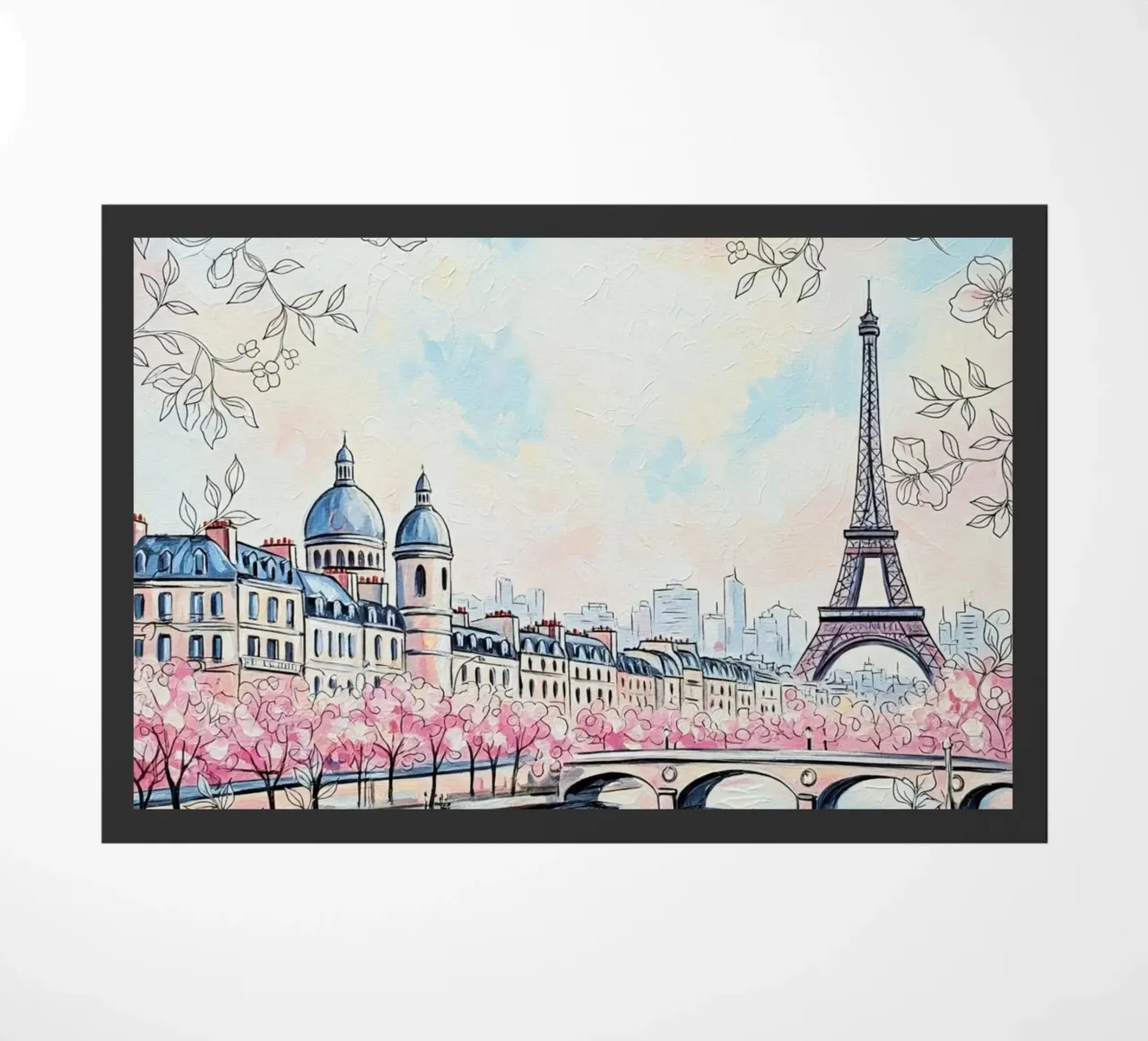 Sogno parigino: Serenità dei ciliegi in fiore 🌸🇫🇷 zerbino da Eni Brandon
