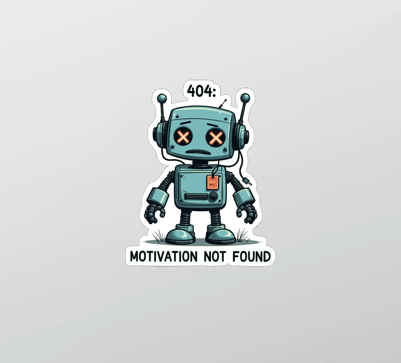 404: Motivation Not Found adesivo da edsonramosart