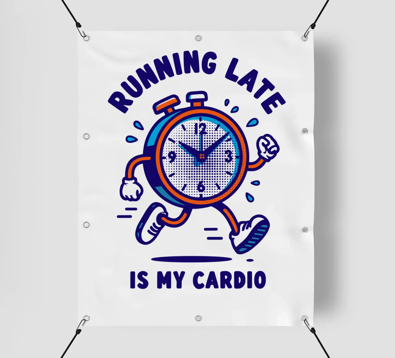 Running Late is My Cardio telo in pvc da edsonramosart