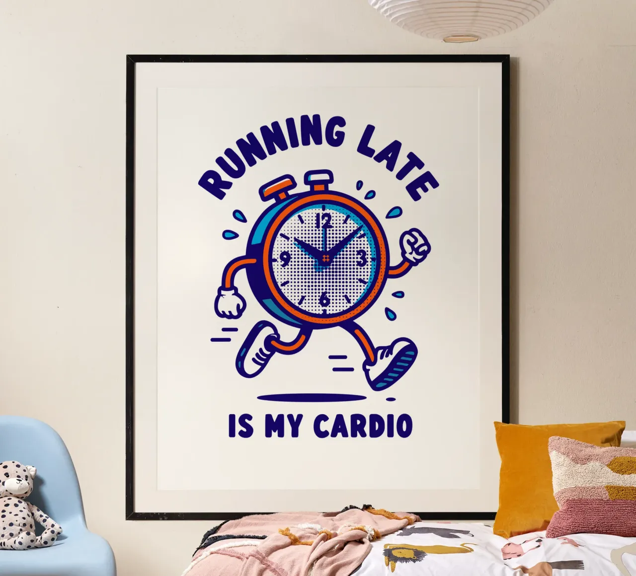 Running Late is My Cardio poster da edsonramosart