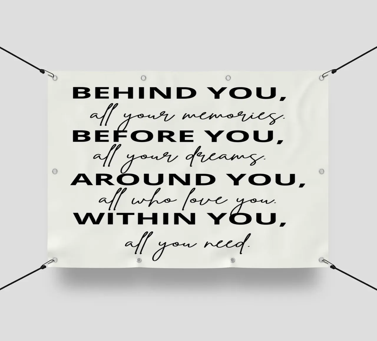 Positive Behind You All Your Memories telo in pvc da ramosashop