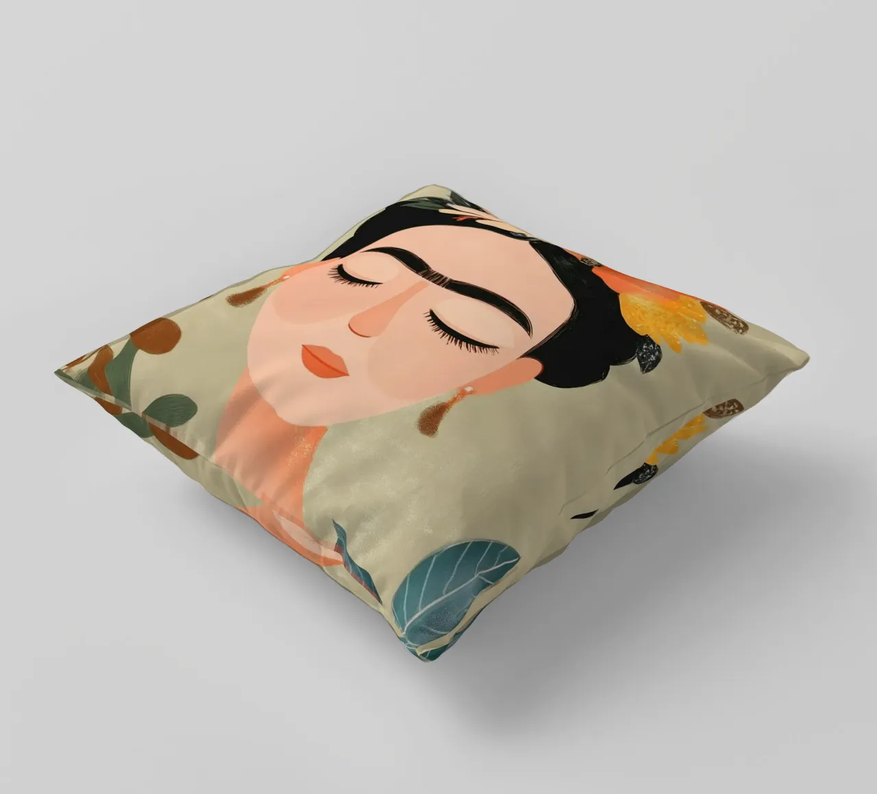 Frida en Silencio decorative cushion by Clara August