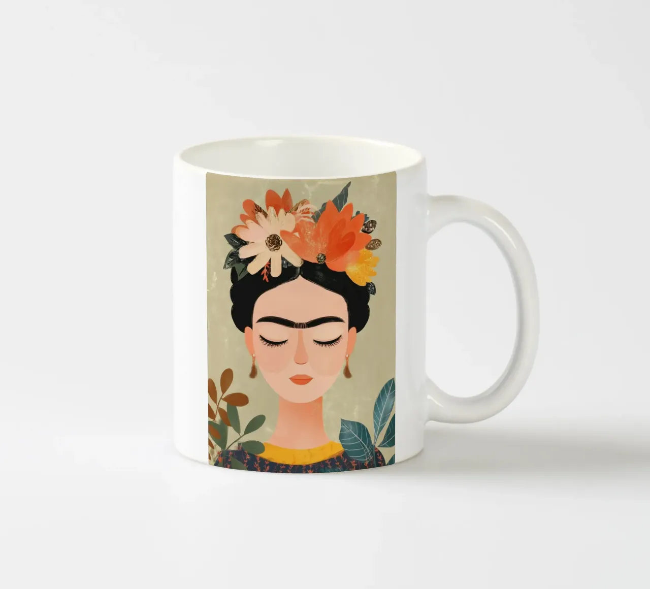 Frida en Silencio ceramic mug by Clara August