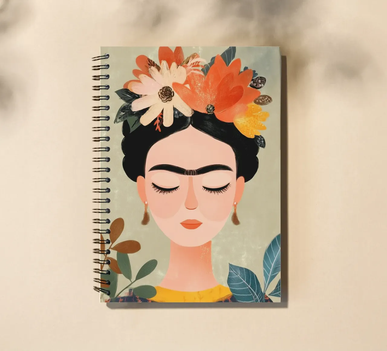 Frida en Silencio spiral notebook by Clara August